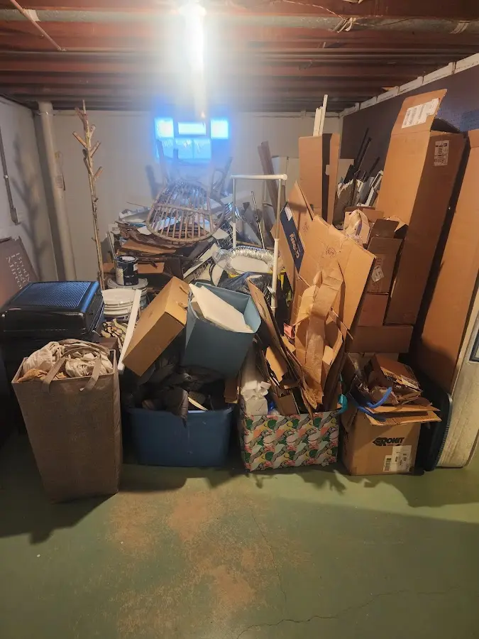 Roll-off dumpster container at job site for 15 Yard Dumpster Rental in Brooktrails